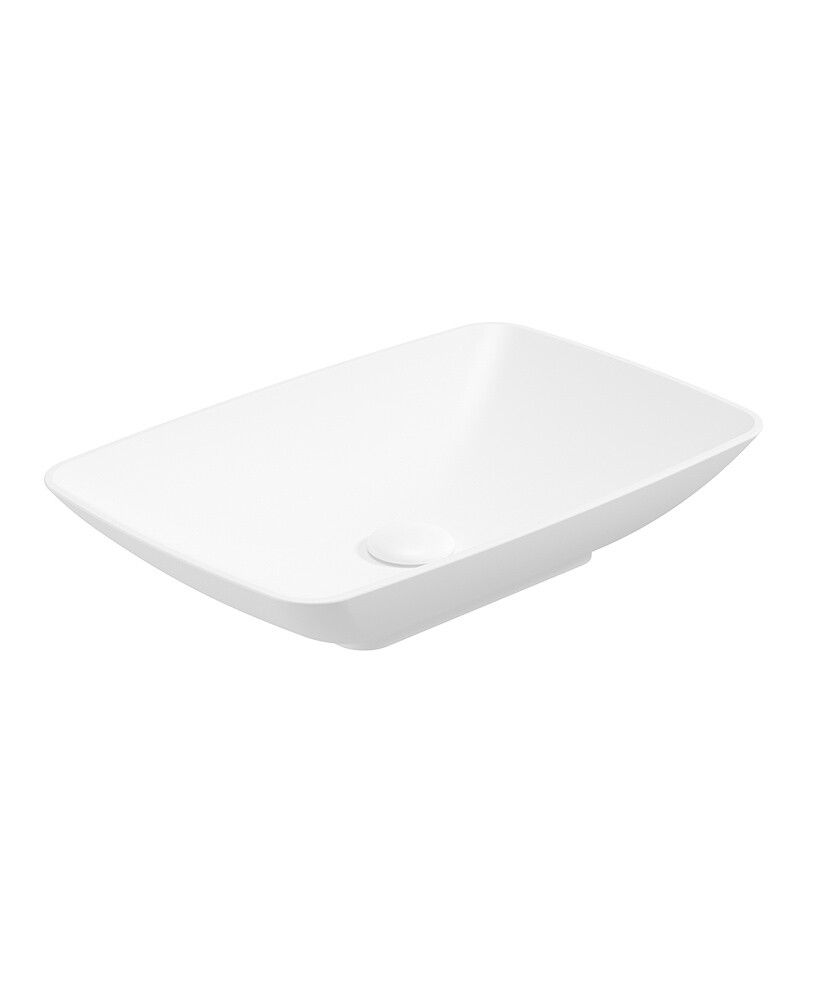 SKAL Rectangle 60cm Countertop Basin White