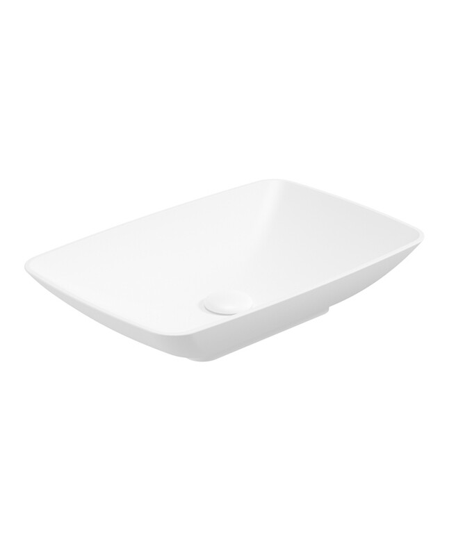 SKAL Rectangle 60cm Countertop Basin White