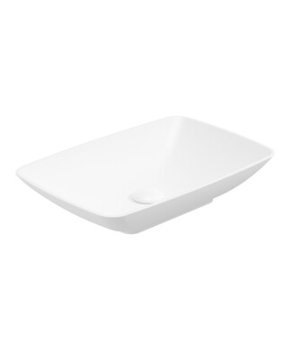 SKAL Rectangle 60cm Countertop Basin White