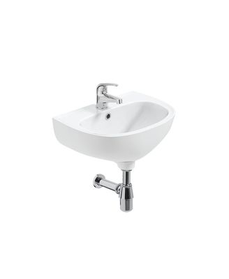 STRATA Round Fronted 45cm 1TH Cloakroom Wash Basin