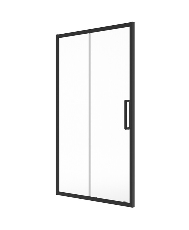 SONAS Aspect Matt Black Sliding Shower Door