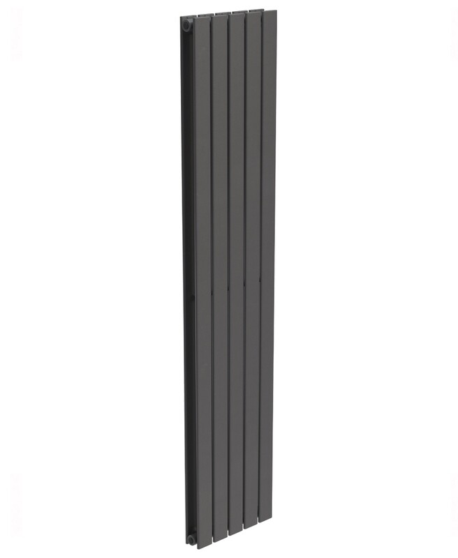 PIATTO Designer Radiator Vertical Double Panel Black