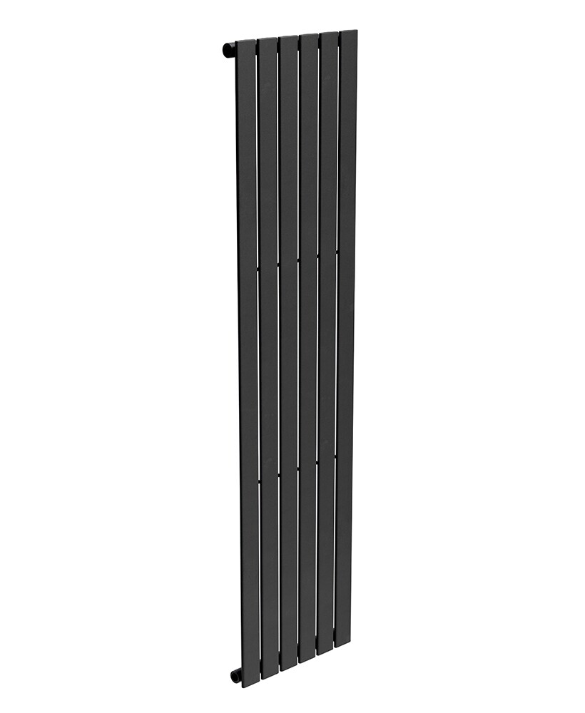 PIATTO Designer Radiator Vertical Single Panel Black