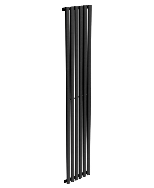 AMURA Designer Radiator Vertical Single Panel Black