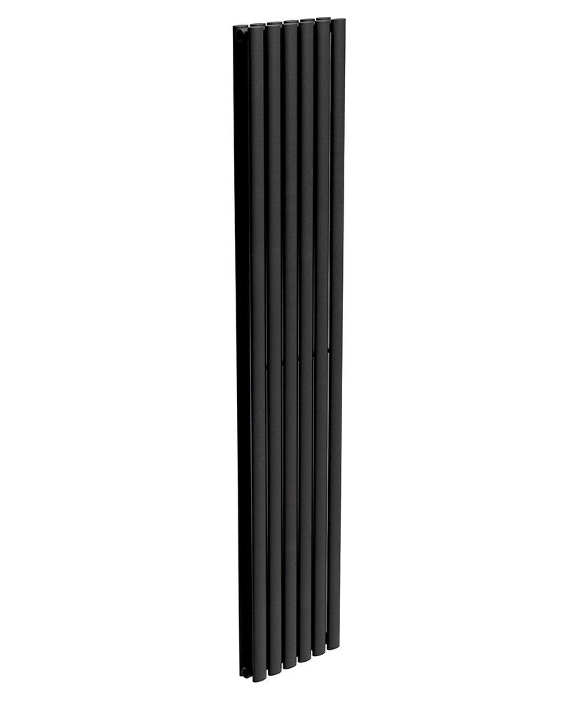AMURA Designer Radiator Vertical Double Panel Black, Size: 1800x360