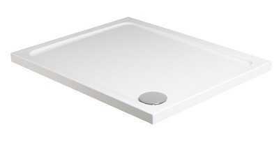 KRISTAL Low Profile Rectangle 700 mm No Upstand No Anti Slip Shower Tray White &amp; Waste