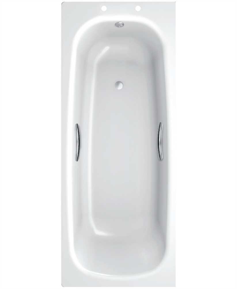STRATA Single Ended Steel Bath With Twin Grips