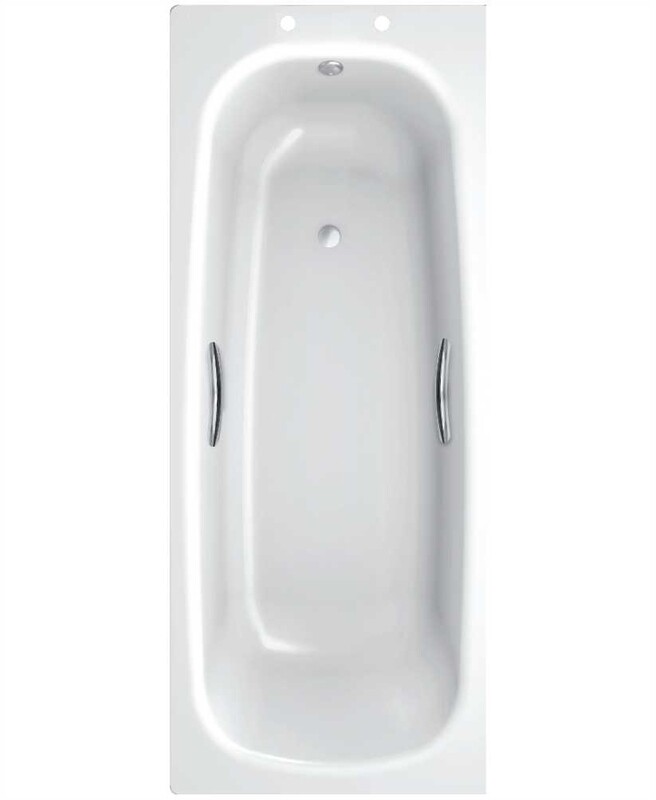 STRATA Single Ended Steel Bath With Twin Grips