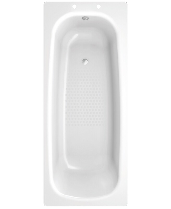 STRATA Single Ended Steel Bath With Anti-Slip