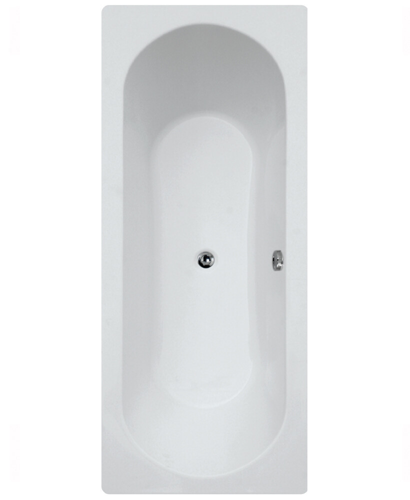 CLOVER Double Ended Bath White, Size: L1700xW750xD400