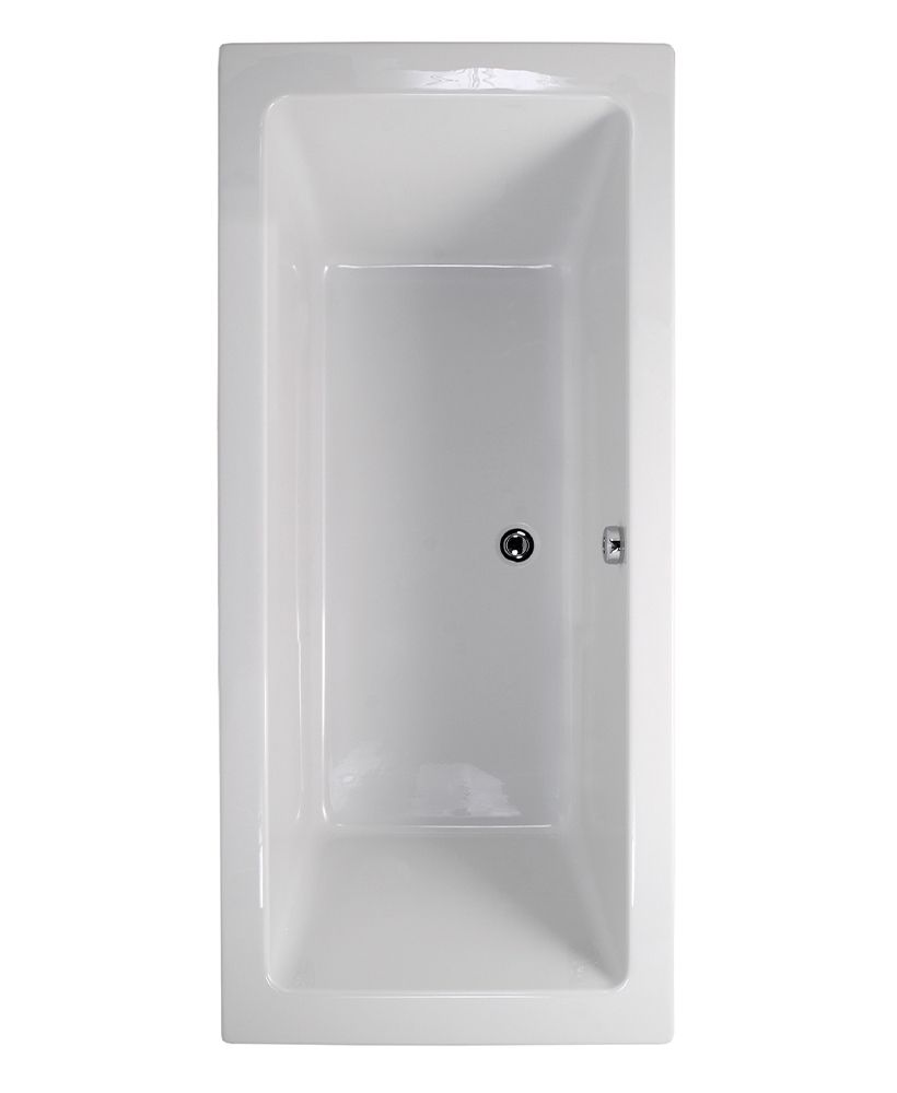 PACIFIC Double Ended Bath White, Size: L1600xW700xD420