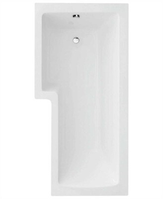 SHAPE 1700x850mm Bath &amp; Panel White with Bath Screen Chrome