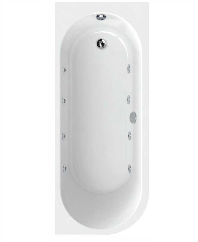 ARC 1700x700mm Single Ended 8 Jet Whirlpool Bath White