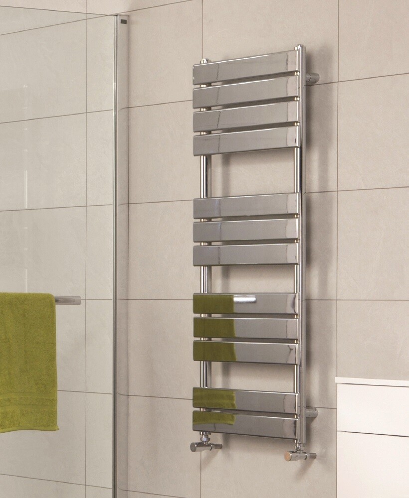 SONAS Forge Chrome Heated Towel Rail, Size: 1200x500