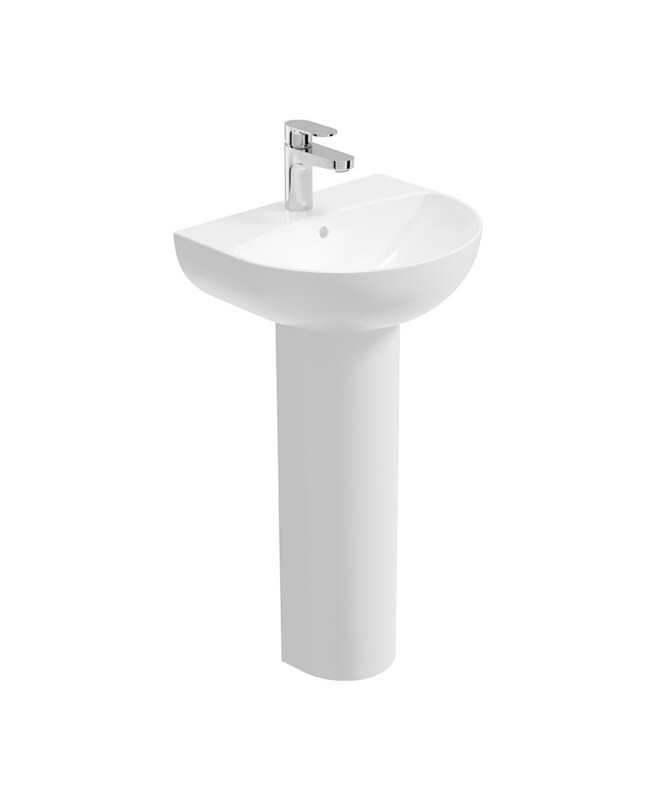 HORIZON 1 Tap Hole Round Basin &amp; Full Pedestal