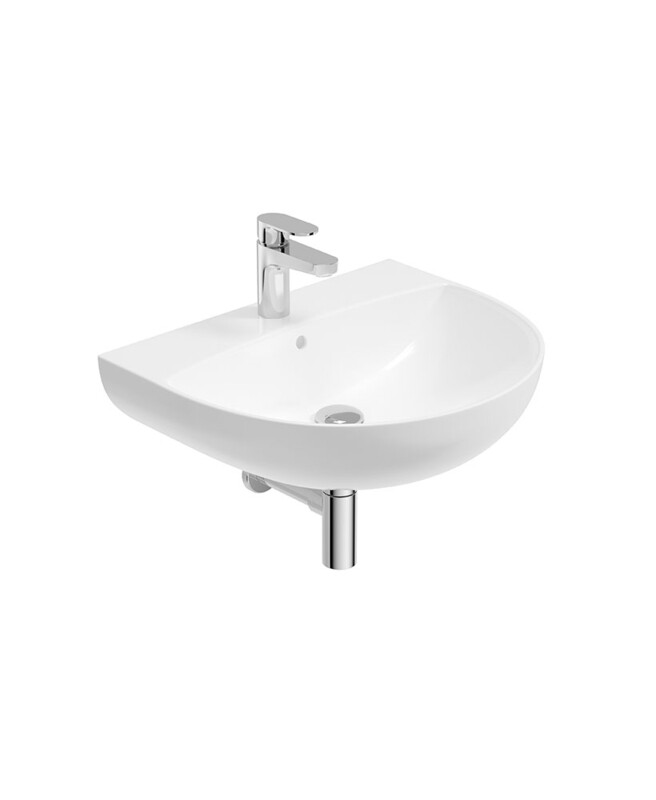 HORIZON Round 55cm 1TH Wash Basin &amp; Bottle Trap Chrome