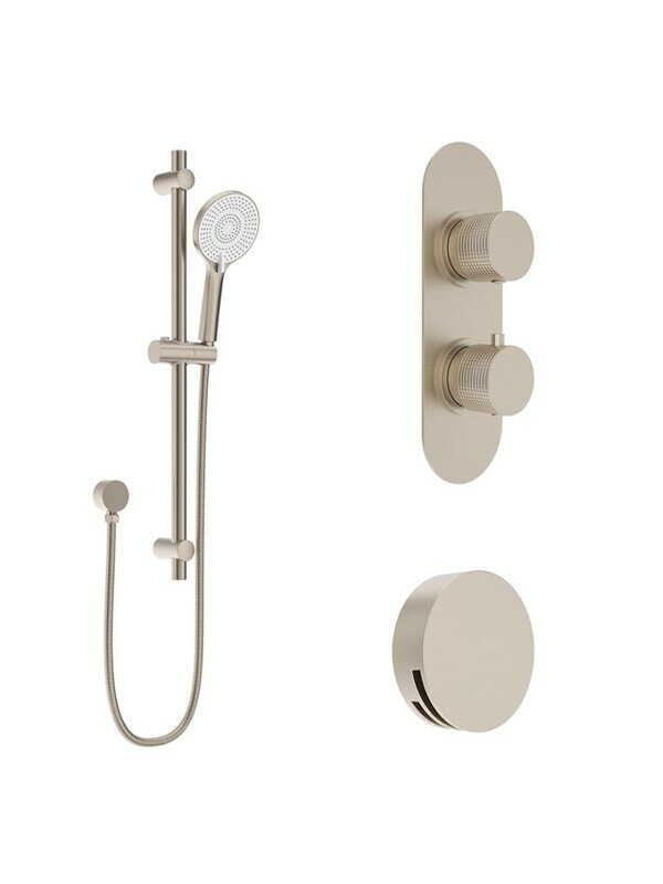 SONAS Alita Knurled Bath Set 1 Brushed Nickel