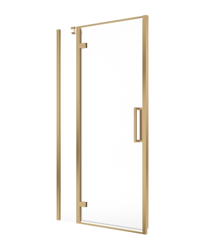 ASPECT Brushed Gold Hinged &amp; Incline Shower Door