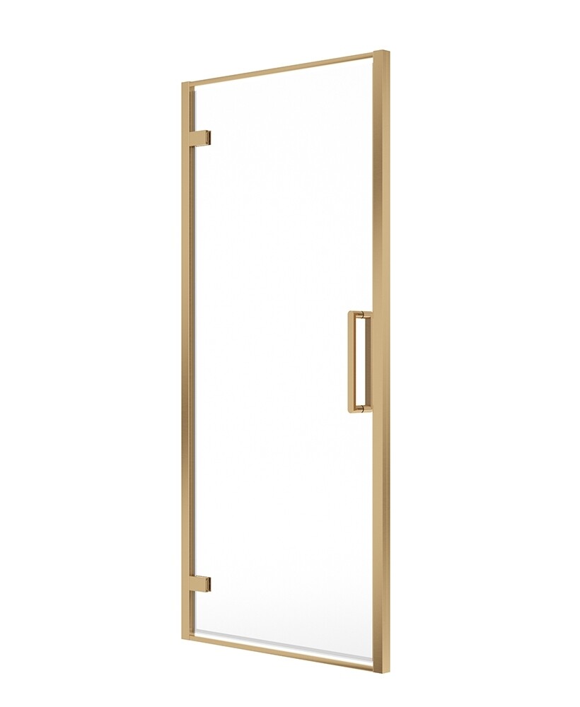 ASPECT Brushed Gold Shower Hinged Door, Size: 700