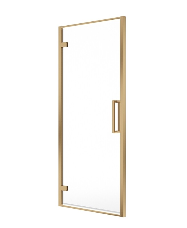 ASPECT Brushed Gold Shower Hinged Door