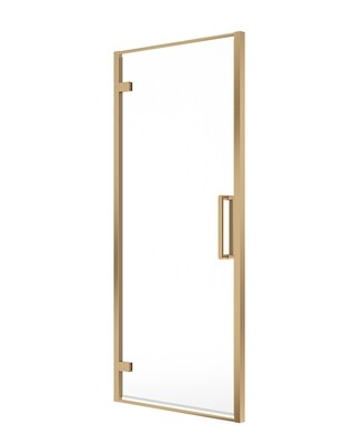 ASPECT Brushed Gold Shower Hinged Door