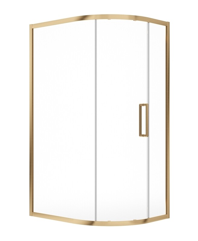 ASPECT Brushed Gold Single Door Offset Quadrant
