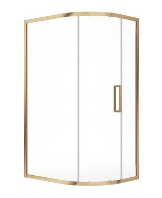 ASPECT Brushed Gold Single Door Offset Quadrant