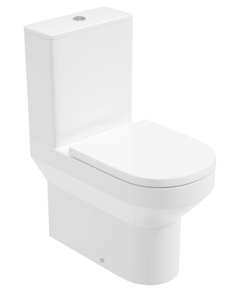 BASE Rimless Fully Shrouded Standard Height WC &amp; PP Seat