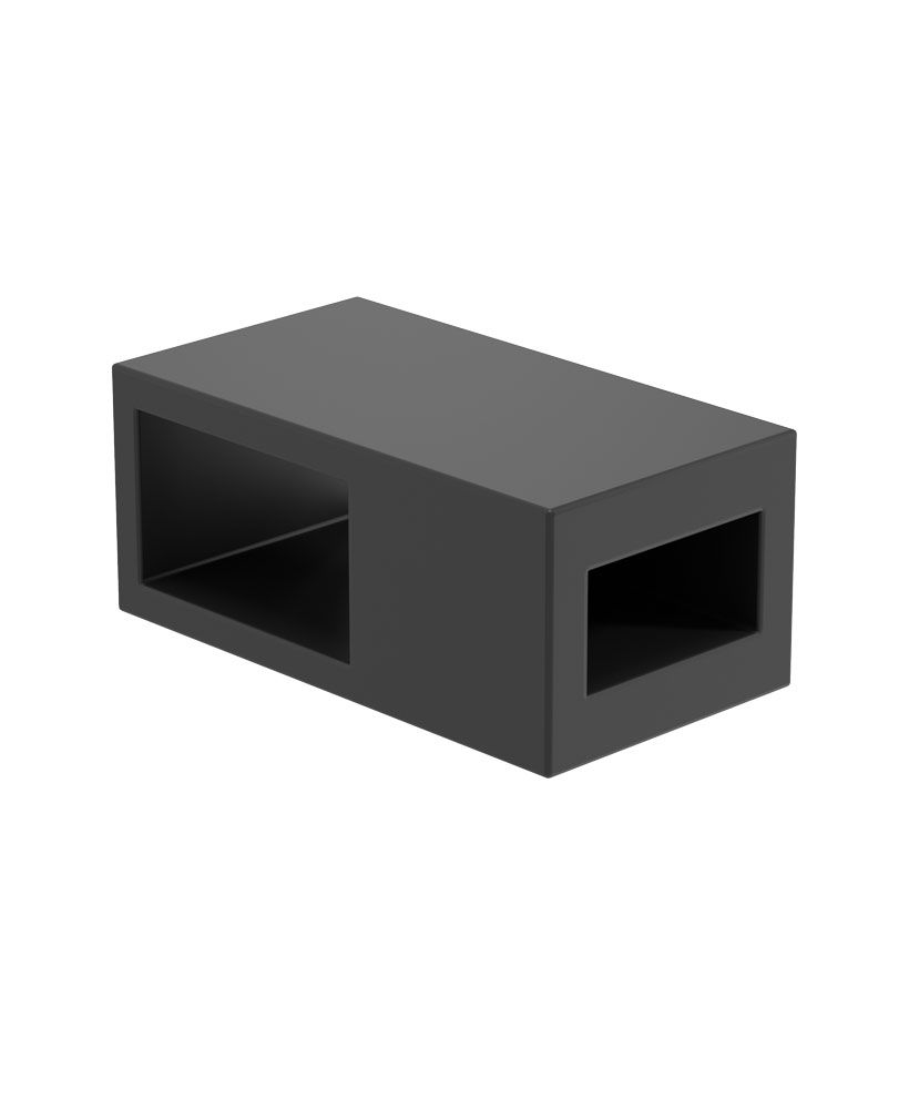 MIRAGE T Piece Joiner for Support Bars Matt Black