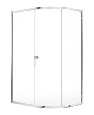 ZEBA Single Door Offset Quadrant Chrome