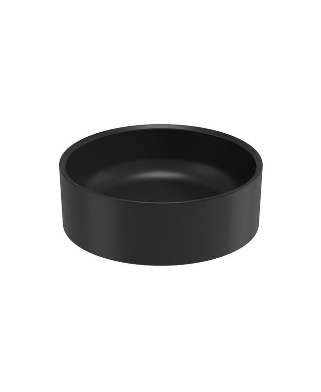 LIVING Round Countertop Wash Basin &amp; Waste Matt Black