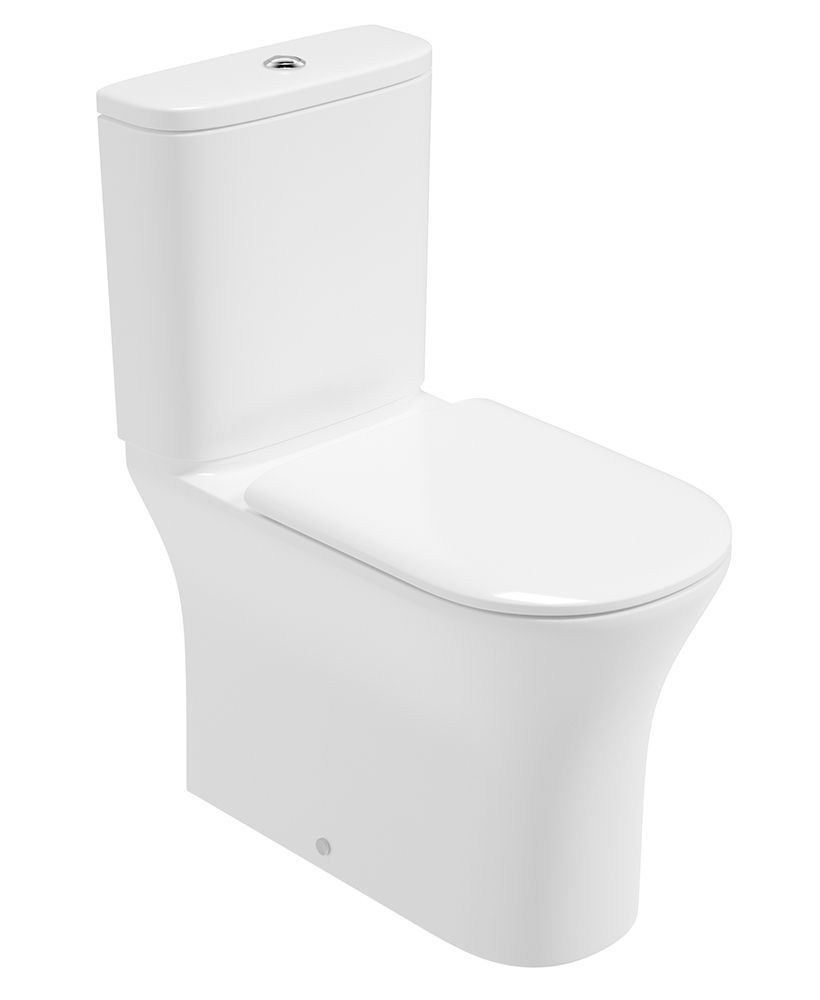 PENA Rimless Fully Shrouded Comfort Height Close Coupled WC &amp; Alpha Soft Close Seat