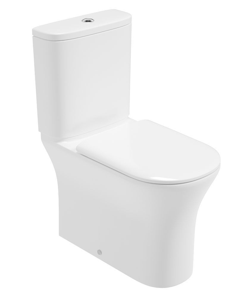 PENA Rimless Fully Shrouded Comfort Height Close Coupled WC &amp; Sequence Soft Close Seat