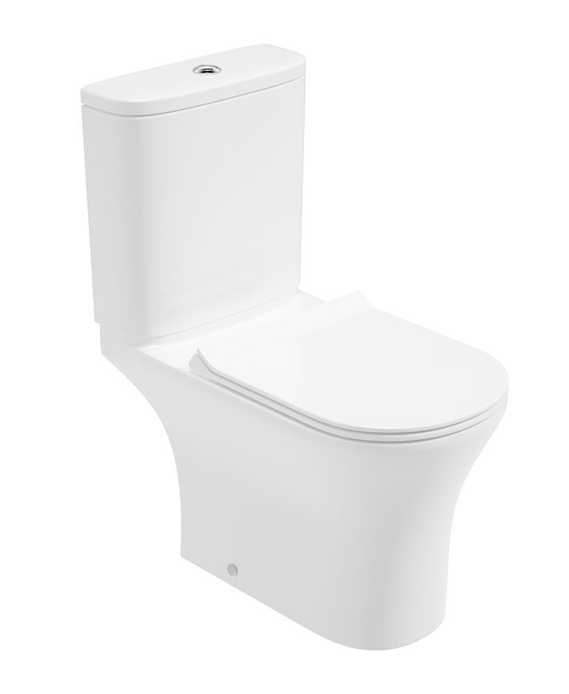 PENA Rimless Open Back Close Coupled WC &amp; Sequence Slim Soft Close Seat