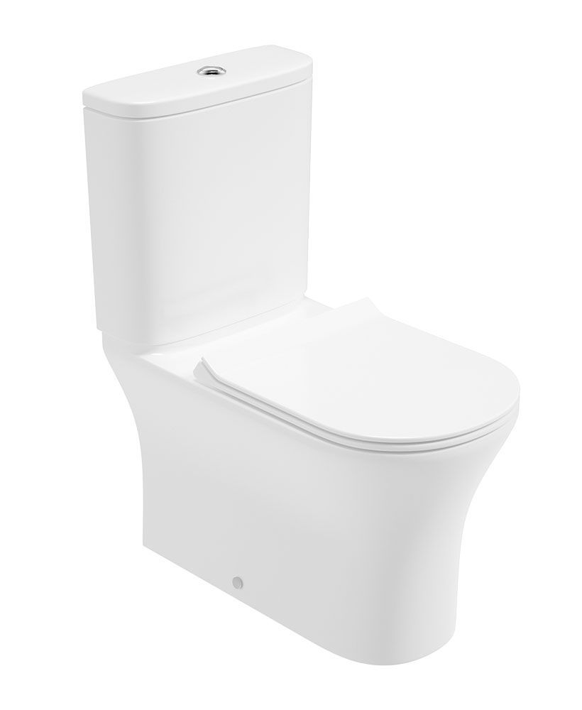 PENA Rimless Close Coupled Fully Shrouded Close Coupled WC &amp; Sequence Slim Soft Close Seat
