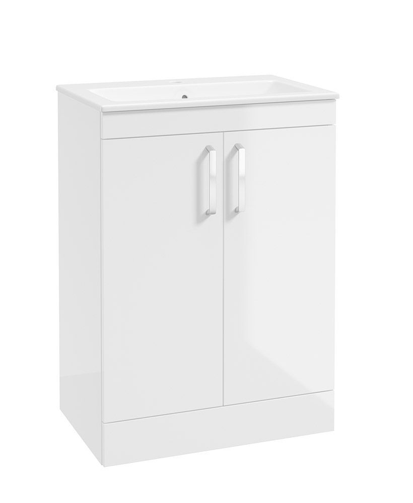CORTA Floorstanding 60cm Two Door Unit &amp; Handles