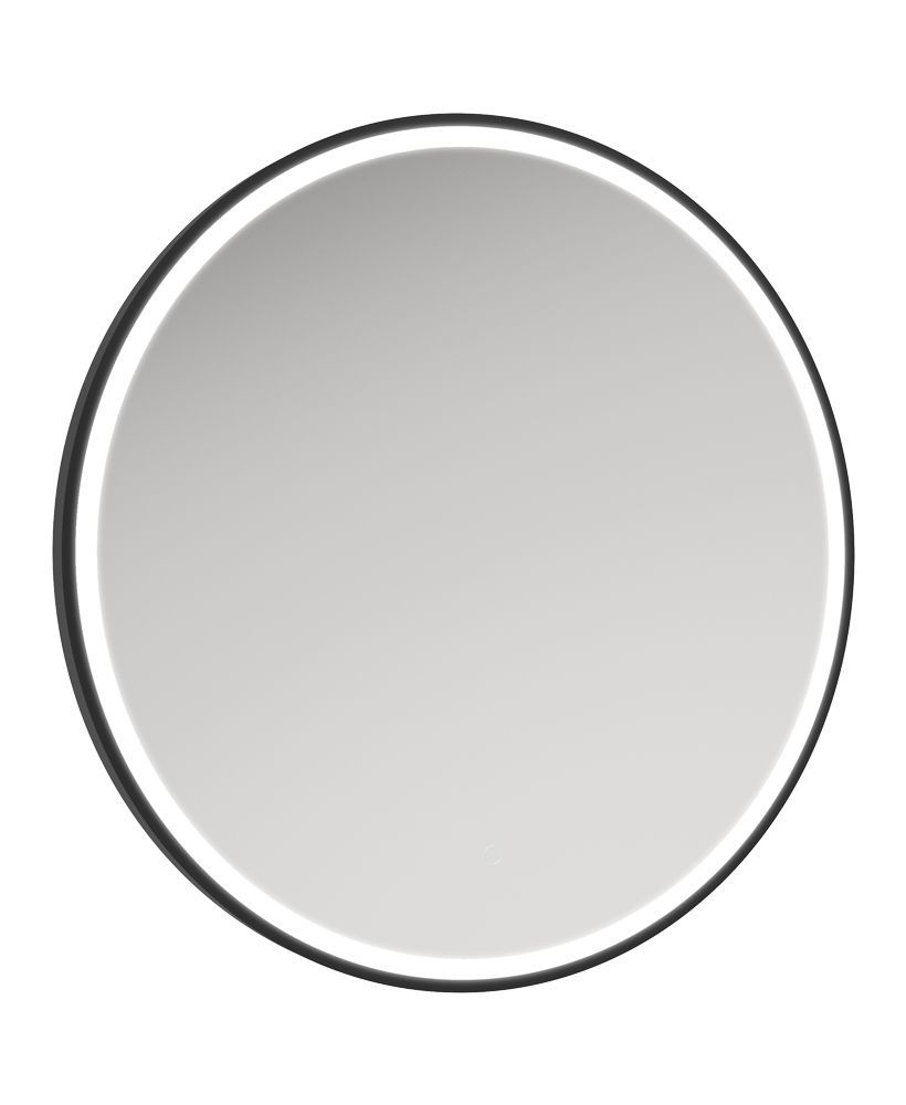 ASTRID BEAM 800mm Round Illuminated Metal Frame LED Mirror