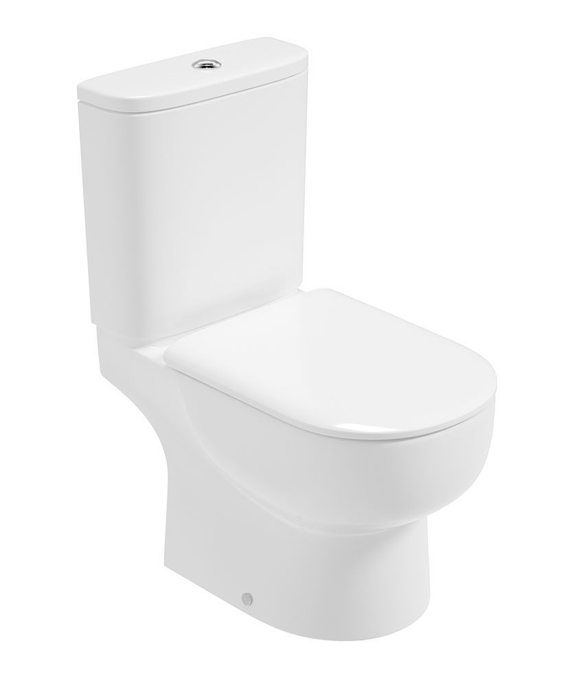VIA Rimless Open Back Closed Coupled WC &amp; Sequence Soft Close Seat