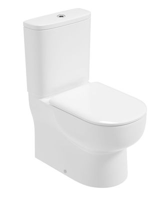 VIA Rimless Fully Shrouded Closed Coupled WC &amp; Sequence Soft Close Seat