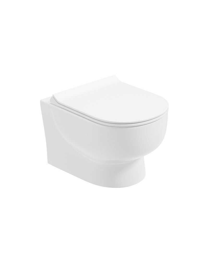 VIA Rimless Wall Hung WC &amp; Sequence Slim Soft Close Seat