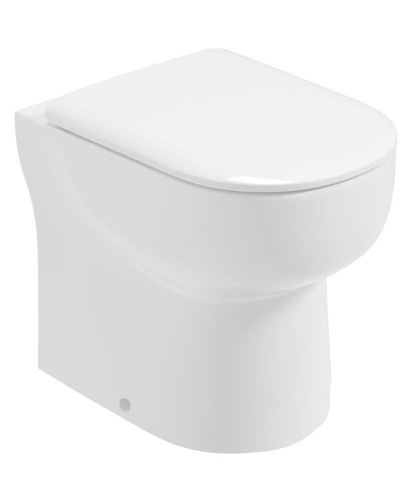 VIA Rimless Comfort Height Back to Wall WC &amp; Sequence Soft Close Seat