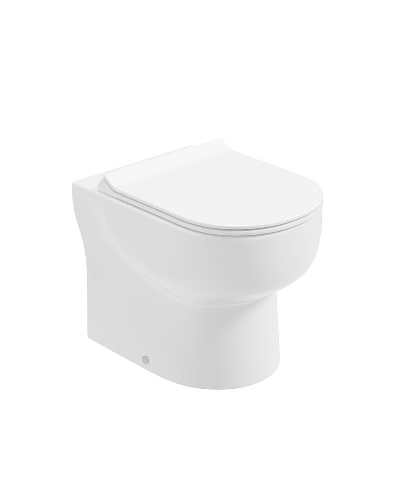 VIA Rimless Back To Wall WC &amp; Sequence Slim Soft Close Seat