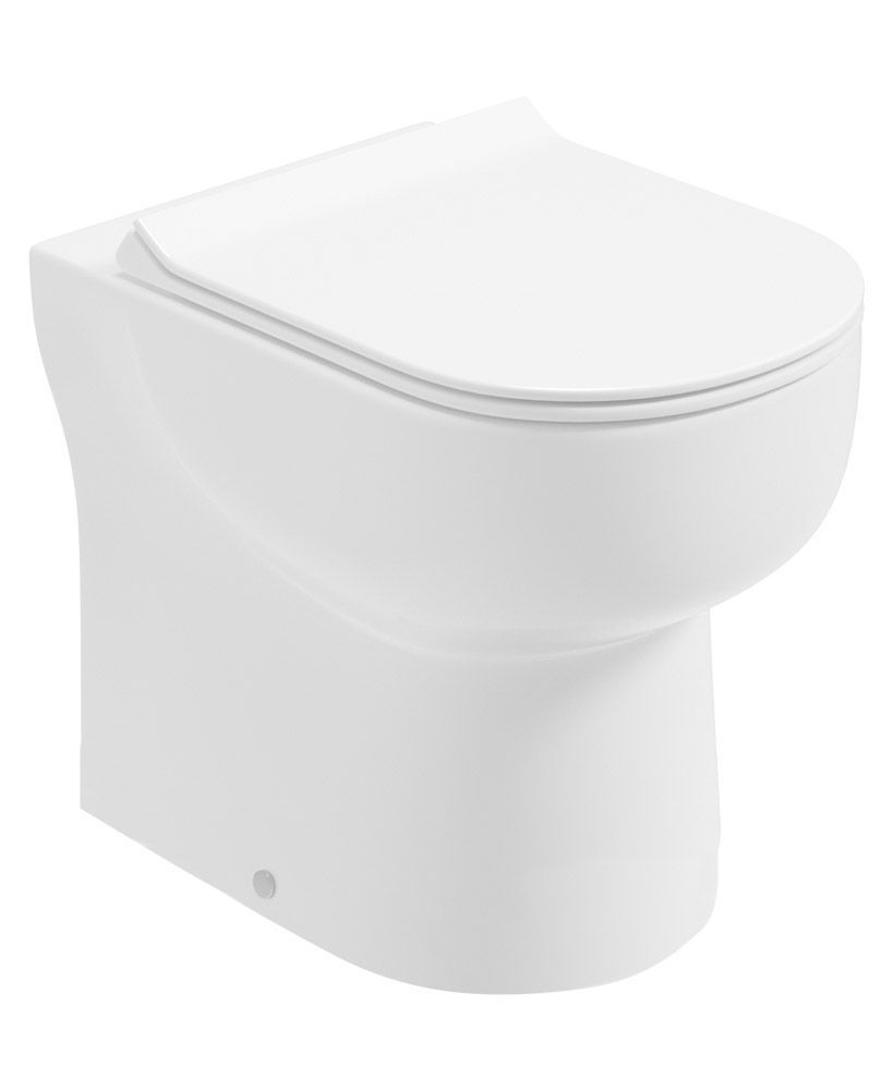 VIA Rimless Comfort Height Back to Wall WC &amp; Sequence Slim Soft Close Seat