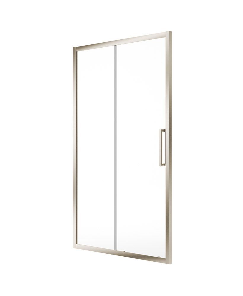 ASPECT Sliding 1000mm Shower Door Brushed Nickel