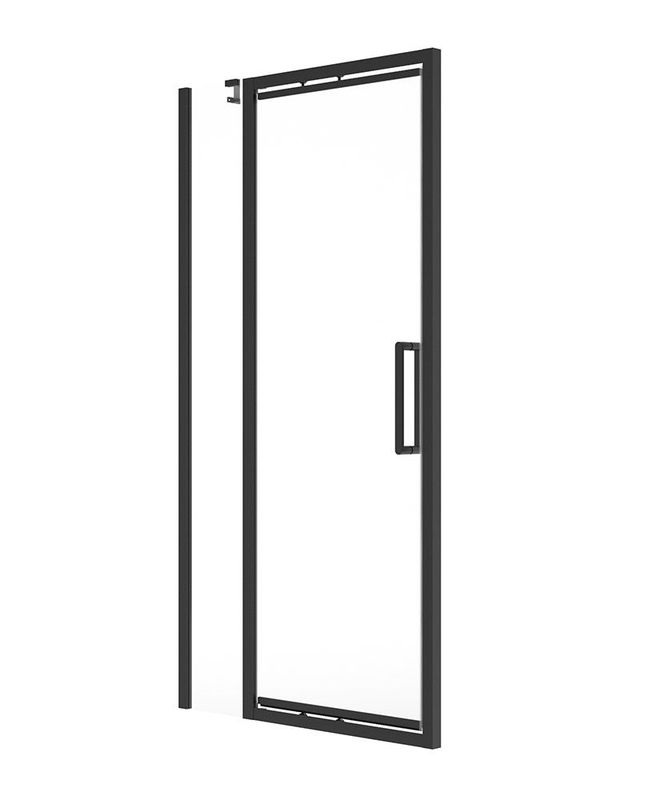 ASPECT Infold &amp; Inline Shower Door Matt Black
