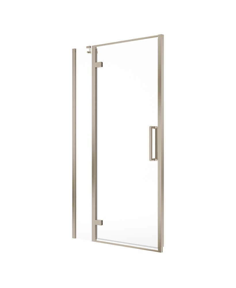 ASPECT Inline Hinged Shower Door Brushed Nickel