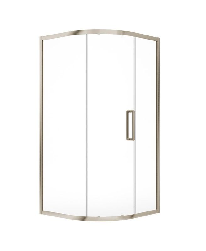 ASPECT Single Door Quadrant Shower Door Brushed Nickel