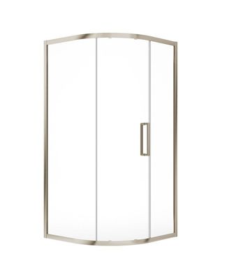 ASPECT Single Door Quadrant Shower Door Brushed Nickel