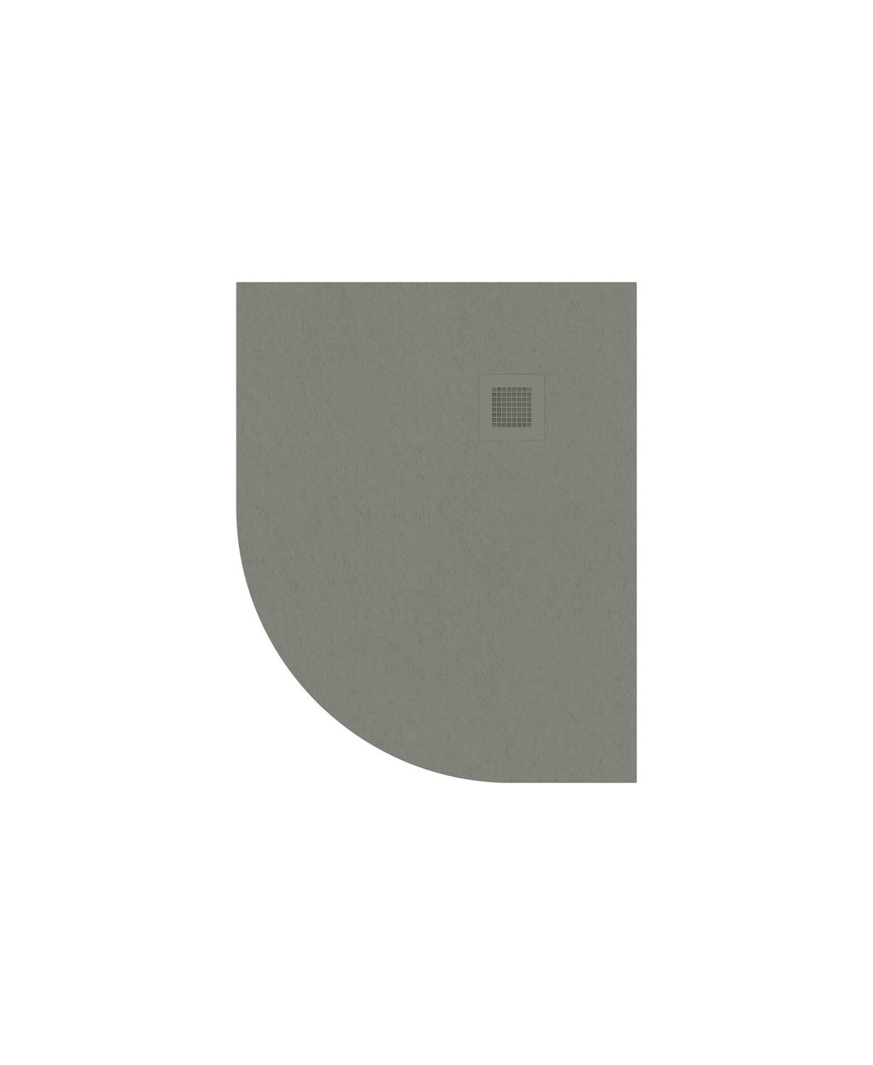 SLATE Offset Quadrant Shower Tray Right Hand Taupe &amp; Waste