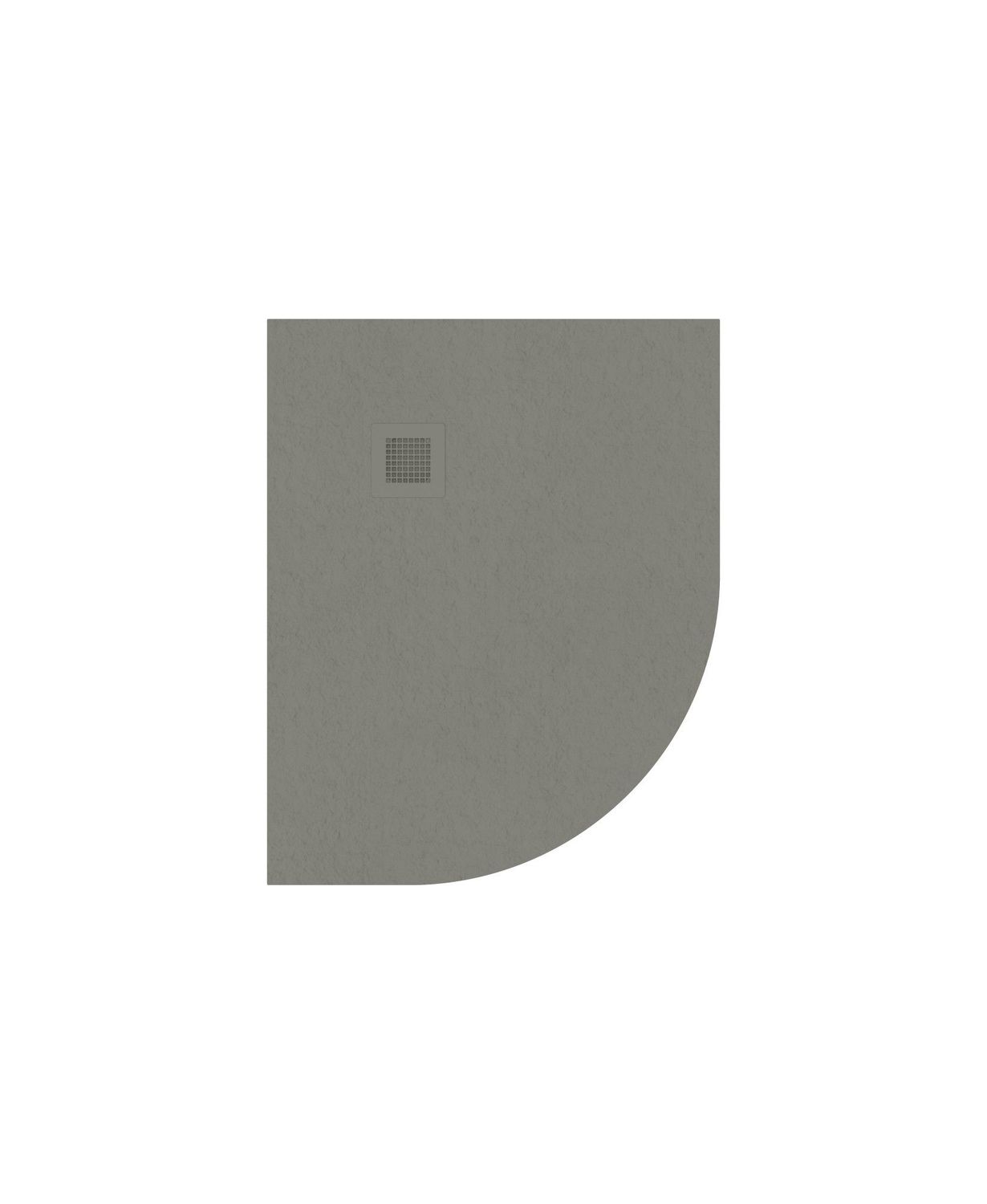 SLATE Offset Quadrant Shower Tray Left Hand Taupe &amp; Waste